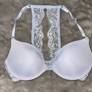 Undies Lace Bra Light Blue/Lavender Size 34b